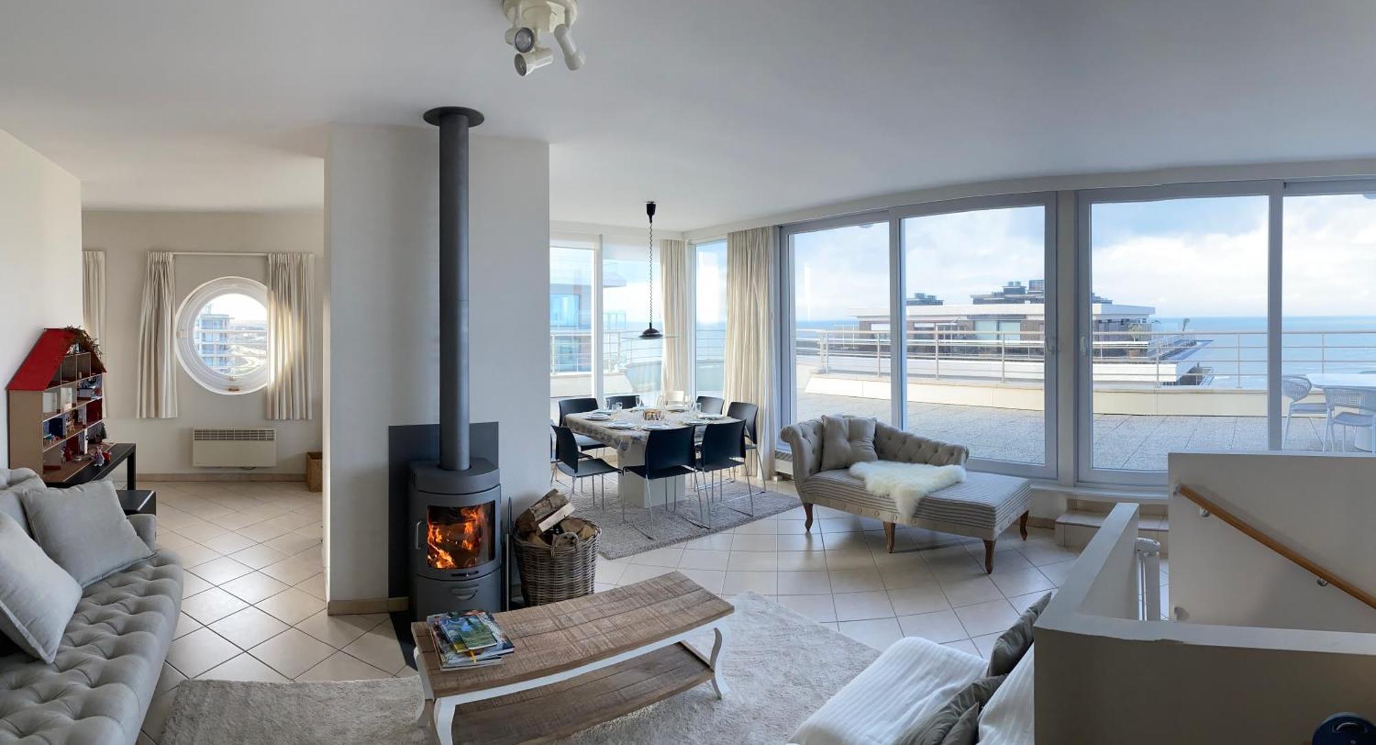 Apartamento Duplex Penthouse Super Zeezicht De Panne Exterior foto